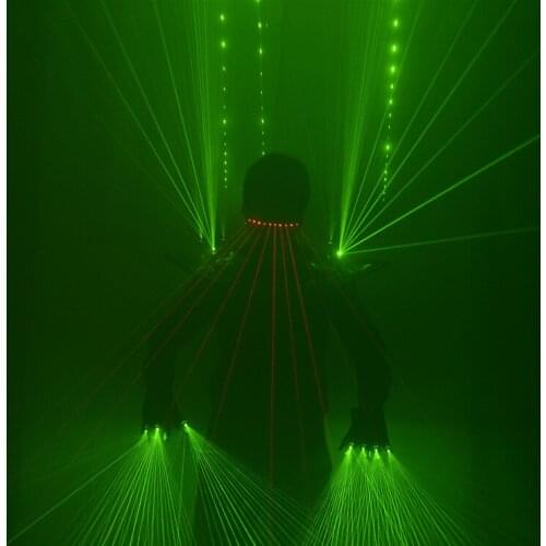 Led waistcoat Red laser glasses green laser light gloves singer dj stage dance nightclub performance luminous costume