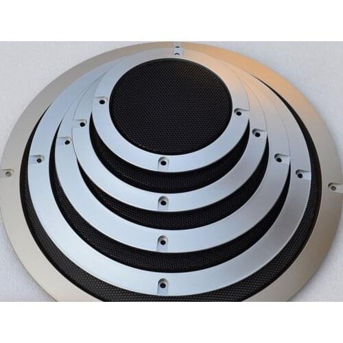1ps 6# 3/4/5/6.5/8/10 inch Silver Speaker grille Subwoofer decorative circle