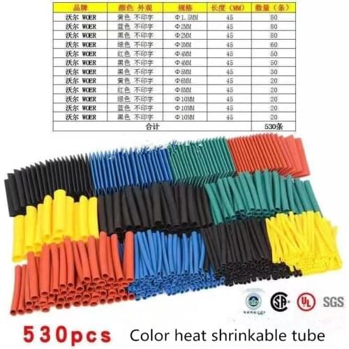 127 Pcs/set Heat Shrink Sleeving Tube Assortment Kit Electrical Insulation Cable Electrical Wire Wrap Cable Waterproof