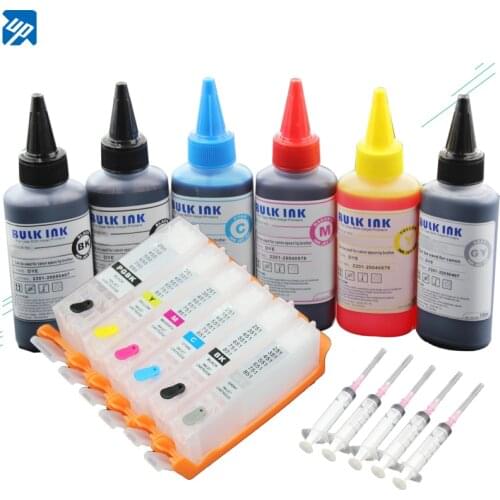 6x100ML ink PGI-550 CLI-551 refillable ink cartridge with arc chip for canon MG6350 MG7150 MG7550 IP8750 printer pgi550