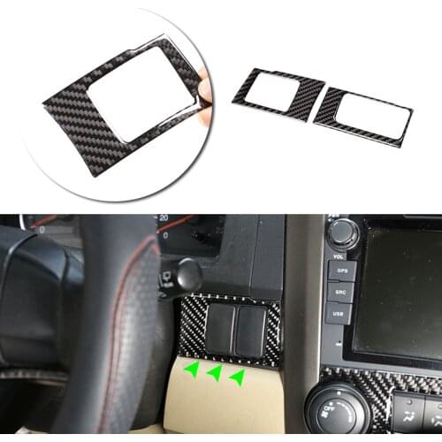 Car Carbon Fiber Center Dashbpard Side Card Storage Box Frame Cover Sticker Trim For Honda CRV 2007 2008 2009 2010 2011