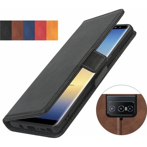 Pu leather flip phone case for ASUS Zenfone 8 Flip card holder wallet Short-buckle Flip book holster phone bag case GG