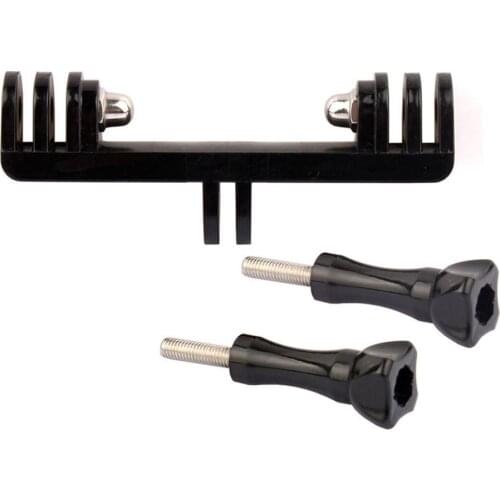 Dual Holder Mount Adapter with screw for GoPro Hero 8 7 6 5 4 3+ SJcam Xiaomi Yi 4K Sport Camcorder Tripod Selfie Stick Monopod