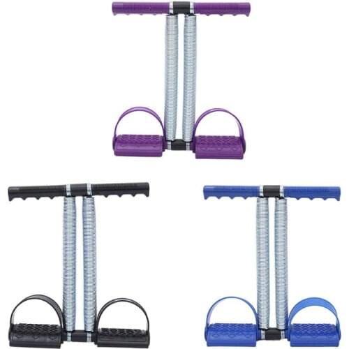 Elastic Sit Up Equipment, Pull Rope Dual Spring Tension Foot Pedal Sit Up Equipment for Abdominal