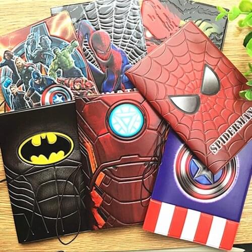 Disney cartoon Spiderman 3D passport set ID card holder bag card Purse Coin Portable diaper bag