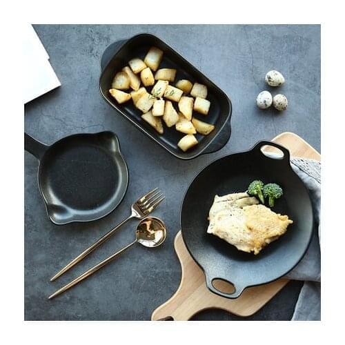 Creative Ceramic Tableware, Home Plate, Dish, Personalized Plate, Irregular Western Dish, Baking Bowl, Baking Tray