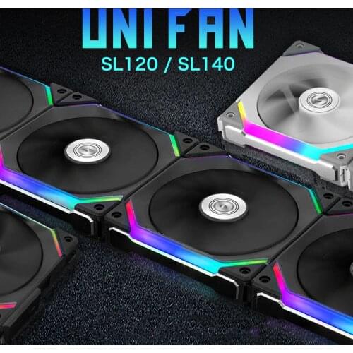 LIANLI UNI FAN SL120 Cable Free ,PIN To PIN Contact Point For Receiving Power And Signal,DESIGNATED CABLE MODULES,Black ,White