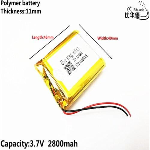 Good Qulity Liter energy battery 3.7V lithium battery early 114046 2800mAh headlight GPS navigator general polymer batteries
