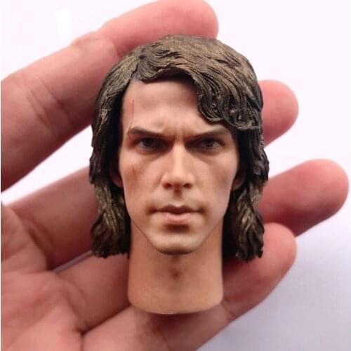 1/6 Anakin Skywalker Male Head Sculpt Model Fit 12" Figure Male Figure Body