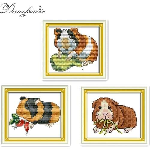 Hamster cross stitch kit animal18ct 14ct 11ct count print stitching embroidery DIY handmade needlework plus