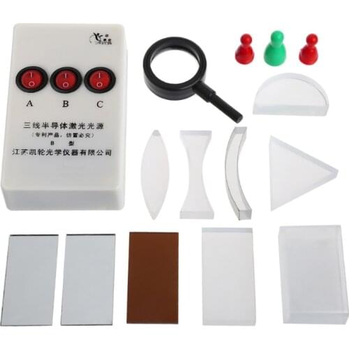 Physical Optics Experiment Set Triangular Prism Laser Lights Convex Concave Lens Set Child Gift Toy Science Equipment