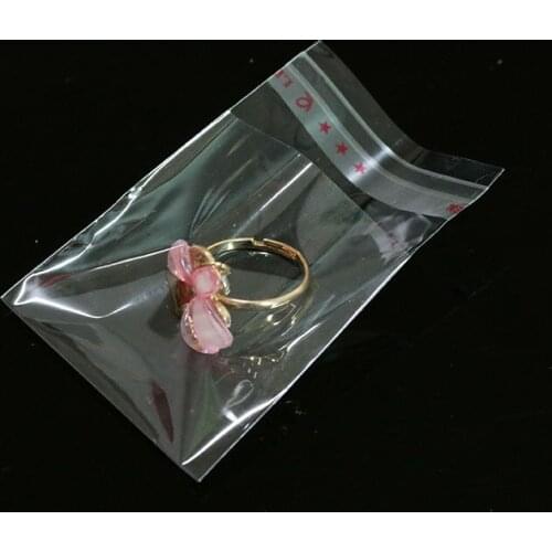 Wholesale 1000pcs/lot 4x6cm Small Plastic Bags Transparent Clear OPP Bag Adhesive Resealable Packing Bag For Jewelry Display