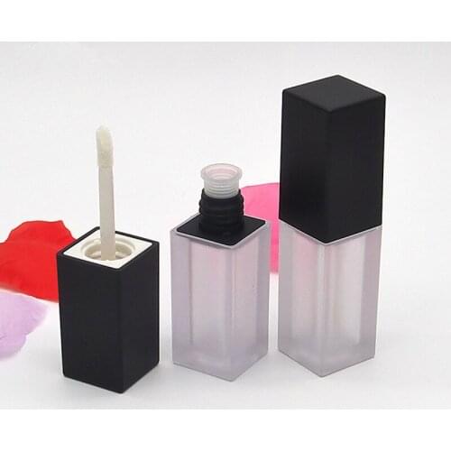 Great Empty Makeup Products Containers Black Frosting Transparent Plastic DIY Face Lips Lip Gloss Plumper Stick Tubes 200pcs/lot