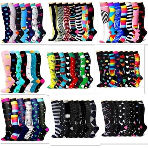 Sport Stockings High Socks Compression Socks 5/6/7 Pairs Per Set Soccer Sports Wear For Men Women Gift Keep warm Fashion present
