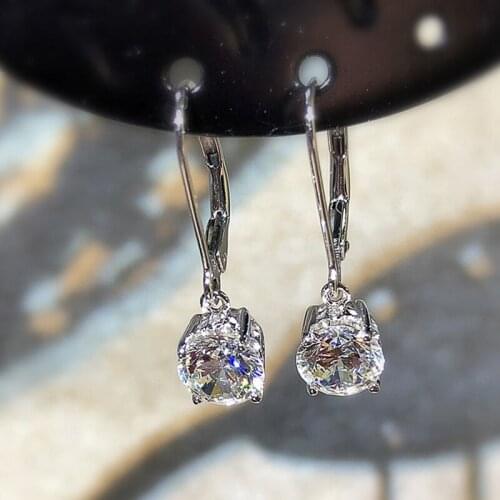 CAOSHI Versatile Drop Earrings Women Dazzling Zirconia Wedding Engagement Accessories Trendy Female Gift Simple Design Jewelry