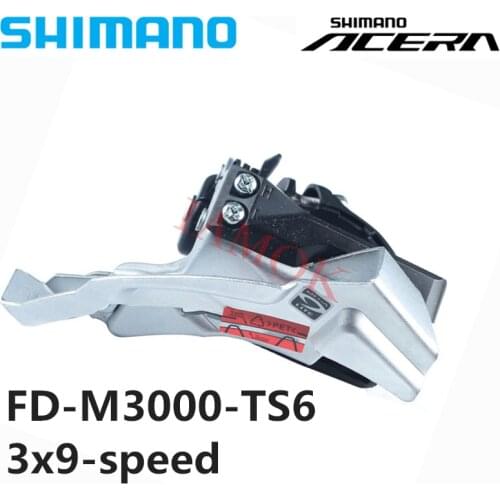 SHIMANO ACERA FD-M3000-TS6 Bike Top Swing Front Derailleur Iamok Clamp Band Mount 3x9-speed Dual-Pull 31.8mm Bicycle Parts