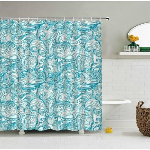 Flower Leaf Shower Curtain 3d Bathroom Curtain with Hooks Decorative Partition Screen 180*240cm Polyester Cloth Washable Curtain