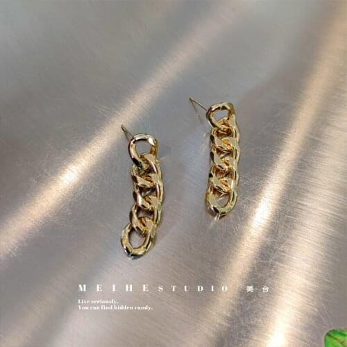 2021 new fashion Europe and the United States personality long chain tassel earrings women net red INS tide earrings for women