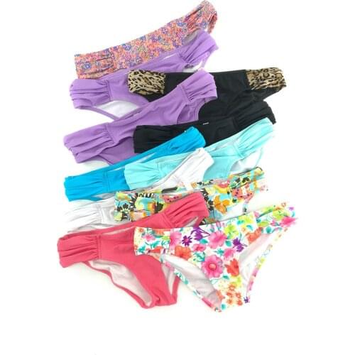 Women Cheeky Bikini Bottoms Summer Sexy girl Low Waist Swimwear Biquini Swim Suit Green Red Black Brazilian Bikinis Bottom