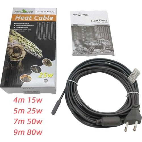 15W 25W 50W 80W 220V Water-proof wire, Silicone Rubber Reptile Heat Cable For Warming Vivarium Bottom Pet Room