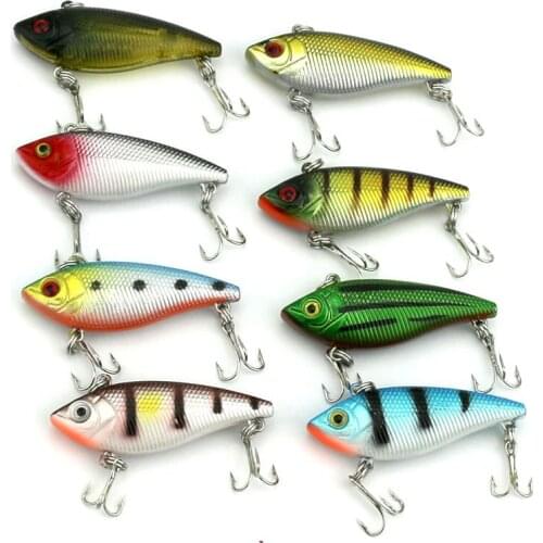 16pcs New Vibration Fishing Lures 5cm 6g Hard Plastic VIB Bait Lead Inside Winter Fishing Lure Swimbait Artificial Crankbait