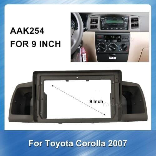 9"Car audio DVD Kit Install Dash Frame Trim For TOYOTA Corolla 2007 Car Plate Fitting Adaptor Dash Trim Kits Fascias Panel Frame