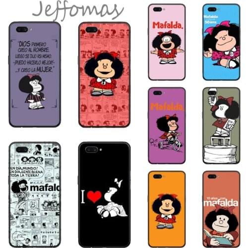 Argentina Quino Mafalda Girl Phone Case For OPPO R9 R11 R15 R17 RENO Realme S PLUS Normal 2z 3 5 C2 pro