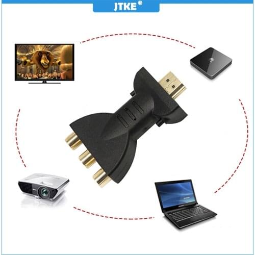 JTKE 1080P To AV Audio Adapter HDMI-compatible To 3RC Connector Hdmi To Vga Splitter Digital Signal For 720P HATV DVD TV Project