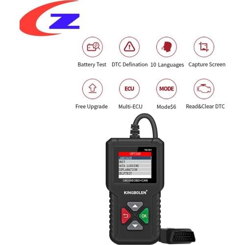 Car Doctor Full OBD2 Scanner YA101 12V Automotive OBD Check Engine Fault Car Code Reader Car Diagnostic Tool with Battery Test