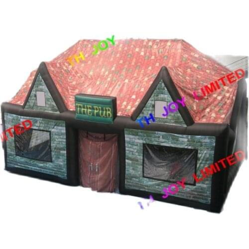 Free door shipping giant inflatable pub tent for sale, outdoor air bounce party tent portable blow up tent inflatable Irish pub