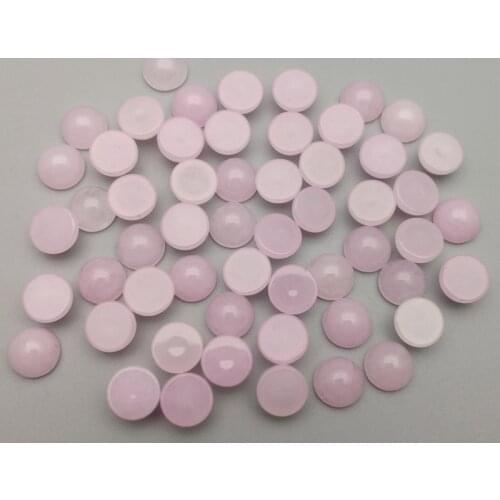 Fashion 8mm pink color stone beads charms round cab cabochon no hole for jewelry Accessories Wholesale 50pcs/lot free shipping