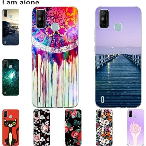 I am alone Phone Case For Tecno Spark 6 6 Air 6 GO 2020 Bag Fashion Luxury Color Cartoon Printed Paint Mobile
