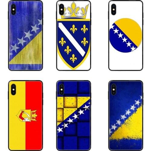 Black Soft TPU Case Accessories Great Flag Of Bosnia And Herzegovina Free Shipping For Huawei Honor 6A 7A 7X 8C 8X 9 9A 9I 9X
