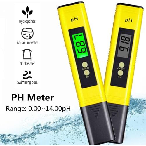 PH Tester Digital PH Meter Acidity 0.01pH Water LCD Display Water Quality Measure Automatic Calibration with Backlight 50%off