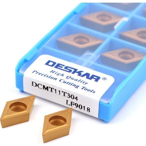 DCMT11T304 DCMT11T308 LF9018 High quality Turning inserts CNC cutting turning cutter Carbide alloy blades For steel processing