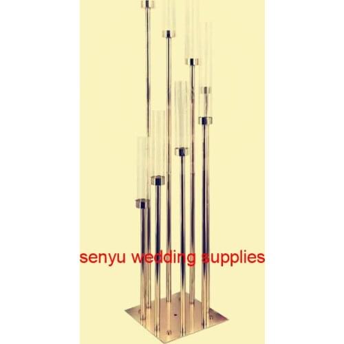 Design Crystal wedding candle holder flower stand Candelabra table candelabra centerpiece candlestick/Can be customized seny179