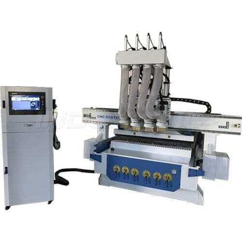 4x8 5x10 feet three heads cnc router for wood door cnc milling machine factory price large size
