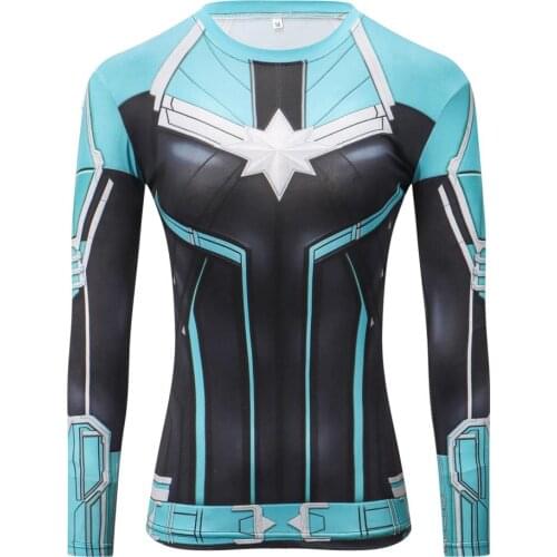 New Comics Women Fashion T-Shirt 3D Printed T Shirt Women Compression Long Sleeve Cosplay Costume Tshirt 2020 Tops&Tees