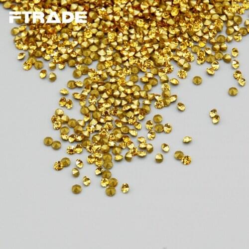 Hot! SS4-SS20 1440pcs Light Colorado Topaz Color Shine Point Back Rhinestones Crystal Chaton Glue Beads Stones For DIY Nail Art