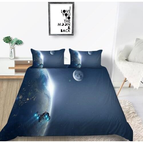 Universe Bedding Set Interplanetary Flight 3D Duvet Cover Planets King Queen Twin Full Single Double Unique Design Bed Set