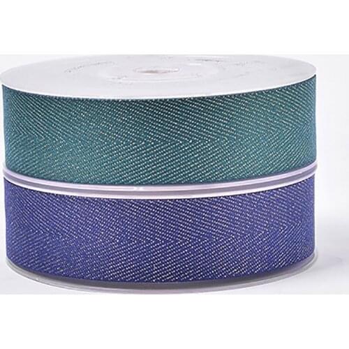 Polyester Ribbon Herringbone Gold Purl Twill 50yards/lot 9 16 19 25 38mm DIY Clothing Sewing Wrapping Gifts Accessorie BBXQ-022