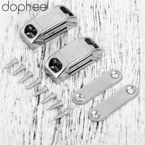 Dophee 2Pcs 42*17MM Magnetic Door Catches Cupboard Wardrobe Magnetic Cabinet Latch Catches Stop Stoppers Self-Aligning Magnet