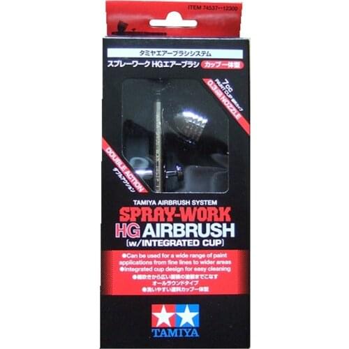 Tamiya 74537 Model Spray Work Modeling HG Airbrush 0.3mm 7CC Paint w/Integrated Cup Hobby Painting Tools Accessory TTH rc tools