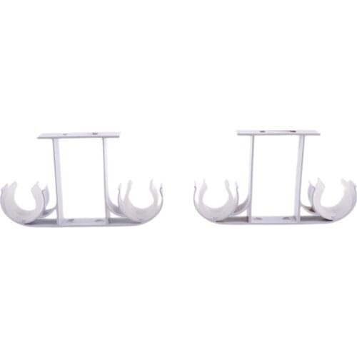 1 Pair Window Curtain Rod/Pole Holder Drapery Rod Wall Mount Brackets Support
