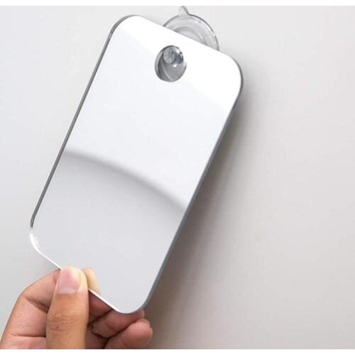 Unbreakable Portable Traveling Mirror Anti Fog Shower Mirror Bathroom Fogless Free Mirror Washroom For Man Shaving Mirror Travel