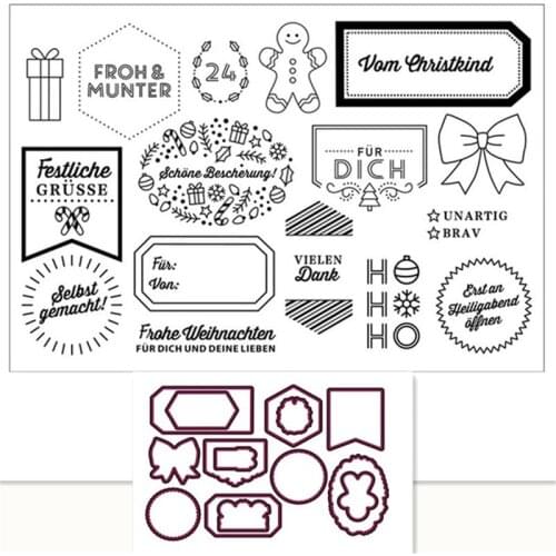 German Metal Cutting Dies and Clear Stamps Stencil For Scrapbook DIY Card Photo Album Embossing Crafts Dies 2021