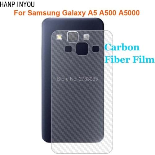 For Samsung Galaxy A5 2015 A500 A5000 5.0" Durable 3D Anti-fingerprint Transparent Carbon Fiber Back Film Rear Screen Protector