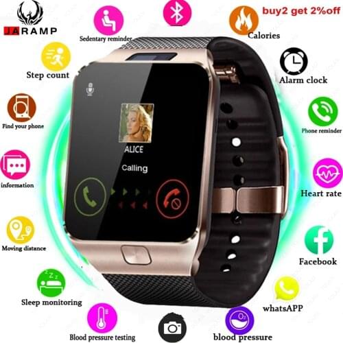 Smart Watch DZ09 Smart Clock Support TF SIM Camera Men Women Sport Bluetooth Wristwatch for Samsung Huawei Xiaomi Android Phone