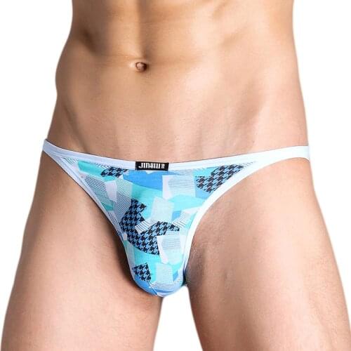 Mens Briefs With Bulge Pouch Underwear Sexy ShortsBriefs Breathable Mens Printing Briefs 1 PCS Soft Comfortable Man Panties