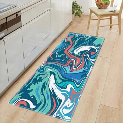 Strata Liquid Home Front Door Mat Non-slip Rug To The Hallway Long Alfombras Para La Cocina Indoor Bathroom Mat Flannel Material